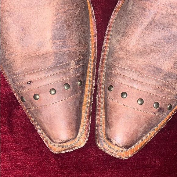 Size 7 Leather Tony Lama Cowgirl Boots w/ Fringe - Picture 4 of 7